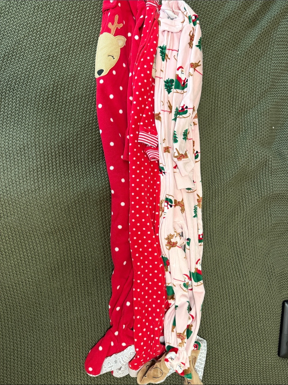 Carter’s Christmas Fleece Footies Bundle Size 3T
